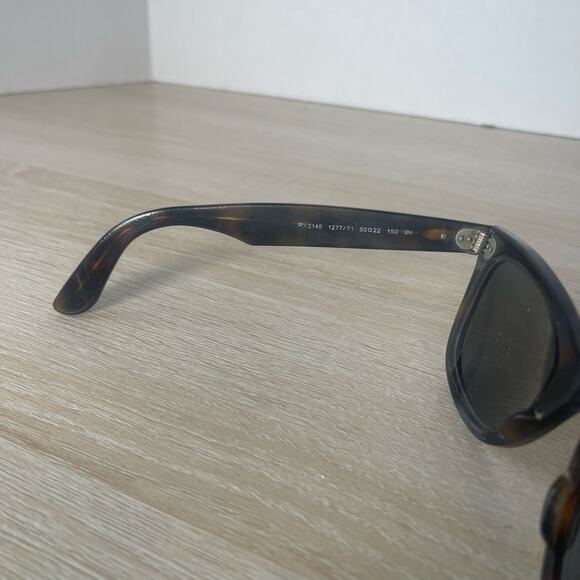 Ray-Ban RB2140 1277/71 Wayfarer Sunglasses Tortoise FRAMES 50-22-150 WIDE ARM - Picture 9 of 9